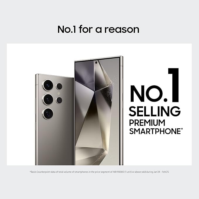 Samsung Galaxy S24 Ultra 5G AI Smartphone with Galaxy AI (Titanium Gray, 12GB, 256GB Storage), Snapdragon 8 Gen 3, 200 MP Camera with ProVisual Engine and 5000mAh Battery - Image 3