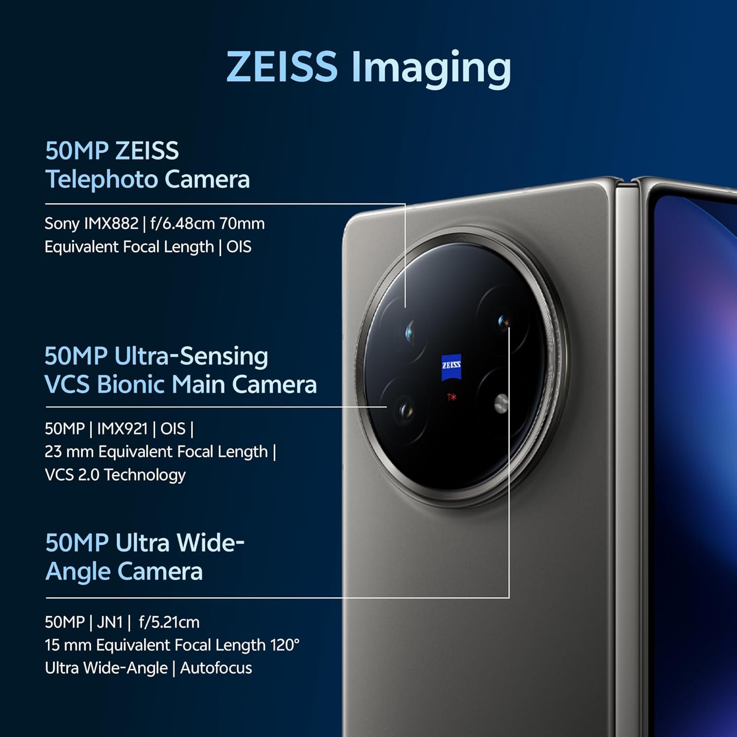 VIVO X Fold5 (Titanium Gray, 16GB RAM, 512GB Storage) with No Cost EMI/Additional Exchange Offers - Image 3