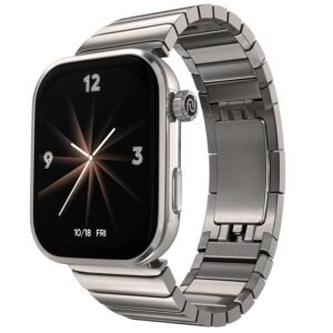 Noise Pro 6 Max Smart Watch:Intelligent AI, Endless AI Watch Faces, AI Companion, 1.96” AMOLED, Stainless Steel Build, Built-in GPS, 5 ATM, EN2 Processor, for iOS & Android(Pure Titanium)