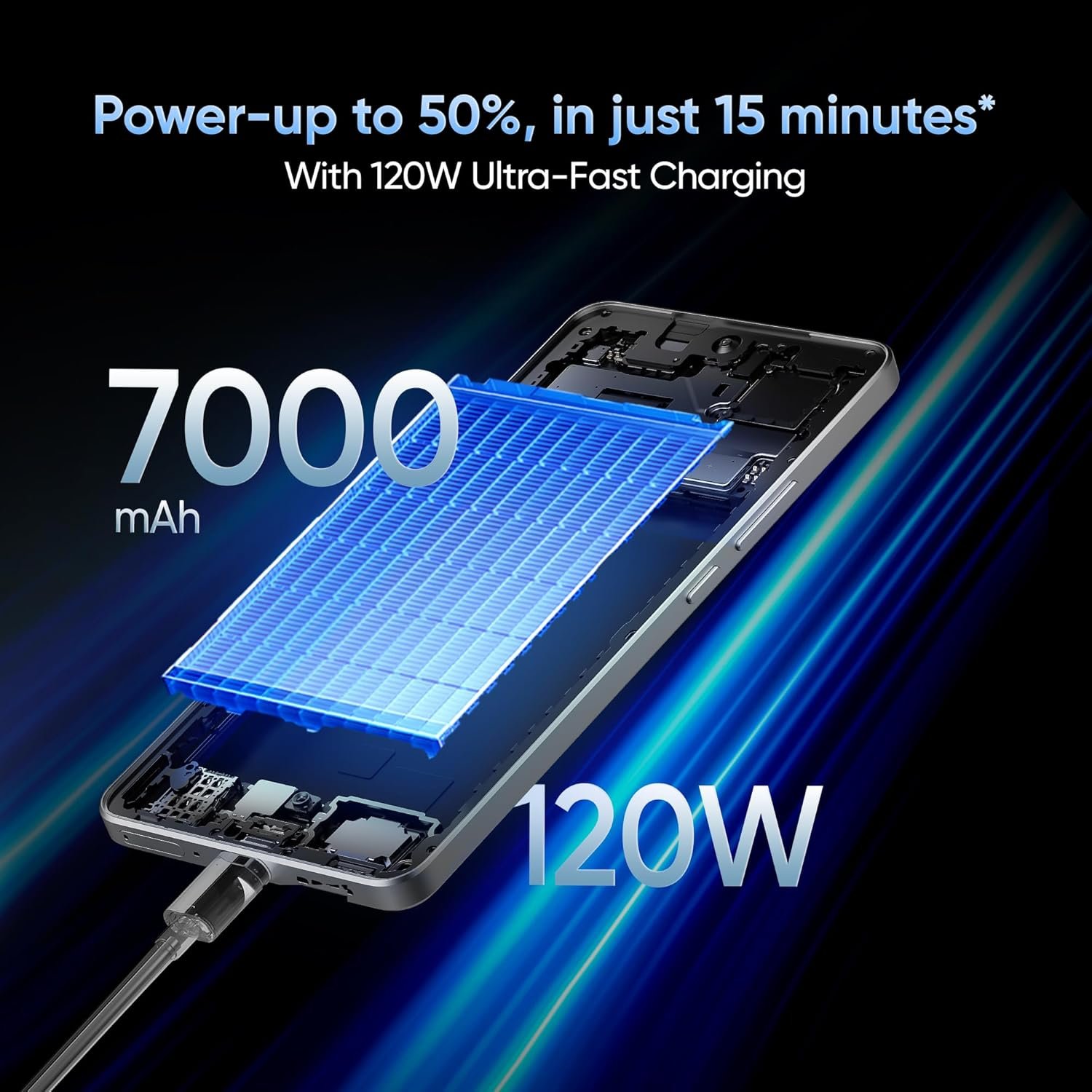 realme GT 7T (IceSense Blue,8GB+256GB) | MediaTek D8400 MAX | Strongest Battery Combo 7000mAh + 120W | AI 4K 60FPS Travel Camera | 360° Cooling IceSense Design with Graphene | 6000 nits Display - Image 8