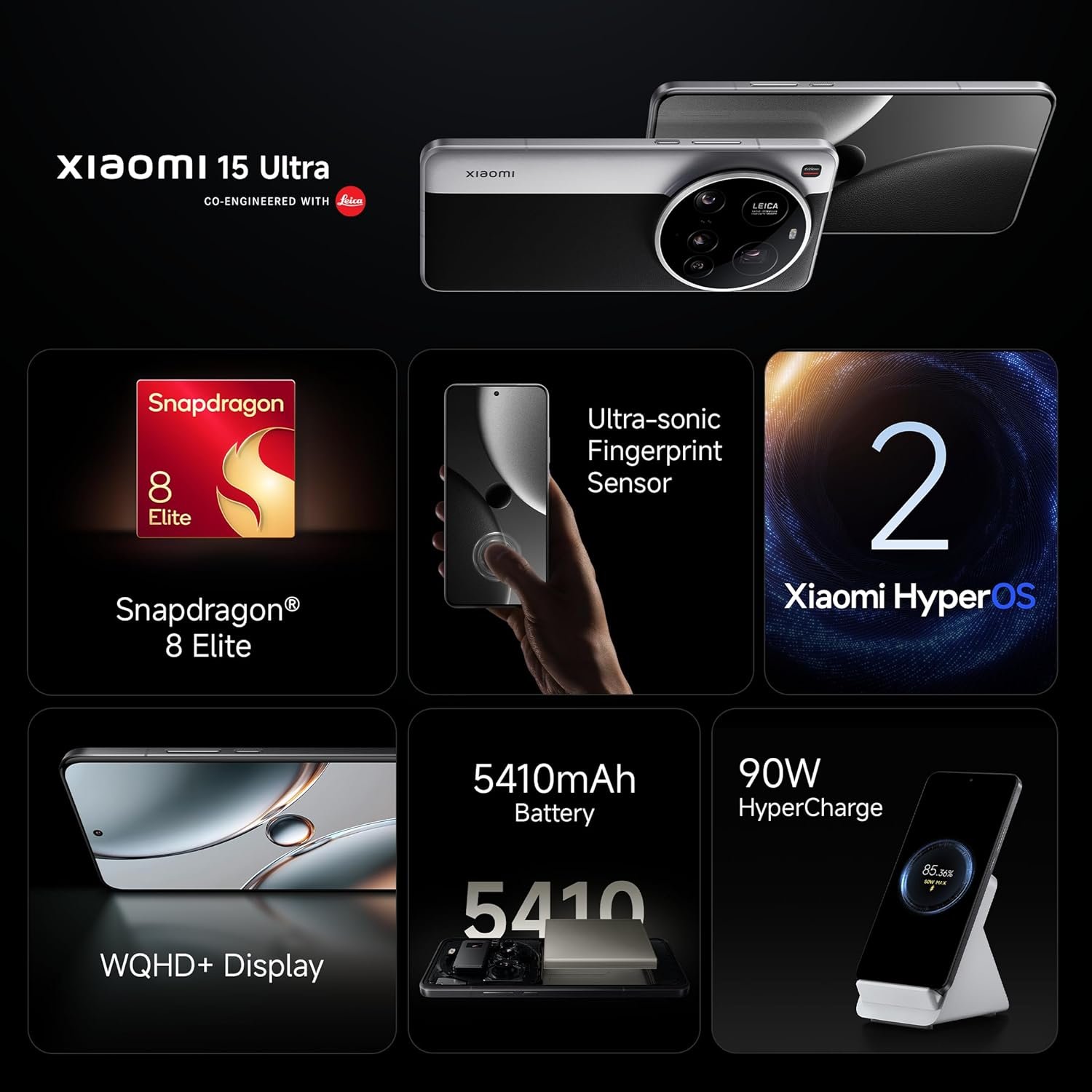 Xiaomi 15 Ultra (Silver Chrome, 16GB/512GB)| 200 MP Leica-Quad Camera | SD 8 Elite | WQHD+ Quad Curve AMOLED | Hyper AI - Image 8