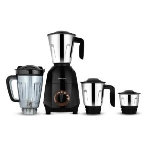 Click to see full view   2 VIDEOS     2+ Bajaj Rex Dlx Ninja Series 4 Jar 750W Mixer Grinder | DuraCut Blades | 4 Stainless Steel Mixer Jars | Dry & Wet Grinding | 2 Yrs Warranty 【Black/Brown】