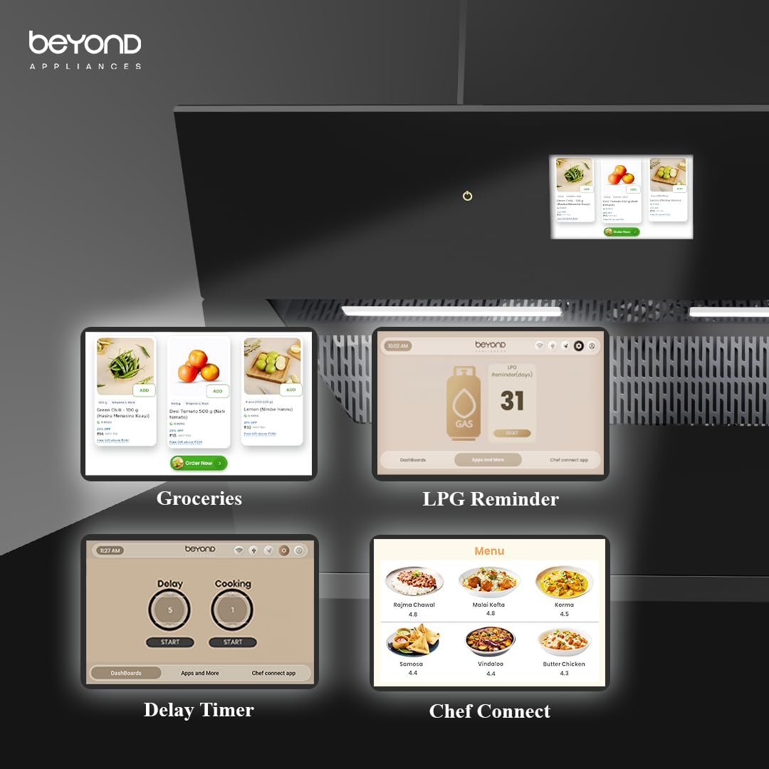 Brand BEYOND BY MUKUNDA FOODS Product Dimensions 41D x 90W x 71H Centimeters Colour Black Special Feature Auto Clean Finish Type MATT - Image 5