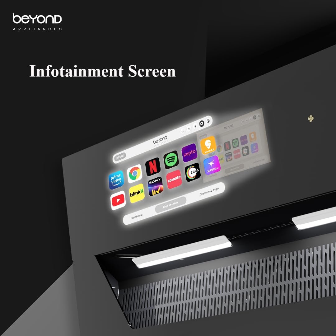 Brand BEYOND BY MUKUNDA FOODS Product Dimensions 41D x 90W x 71H Centimeters Colour Black Special Feature Auto Clean Finish Type MATT - Image 2