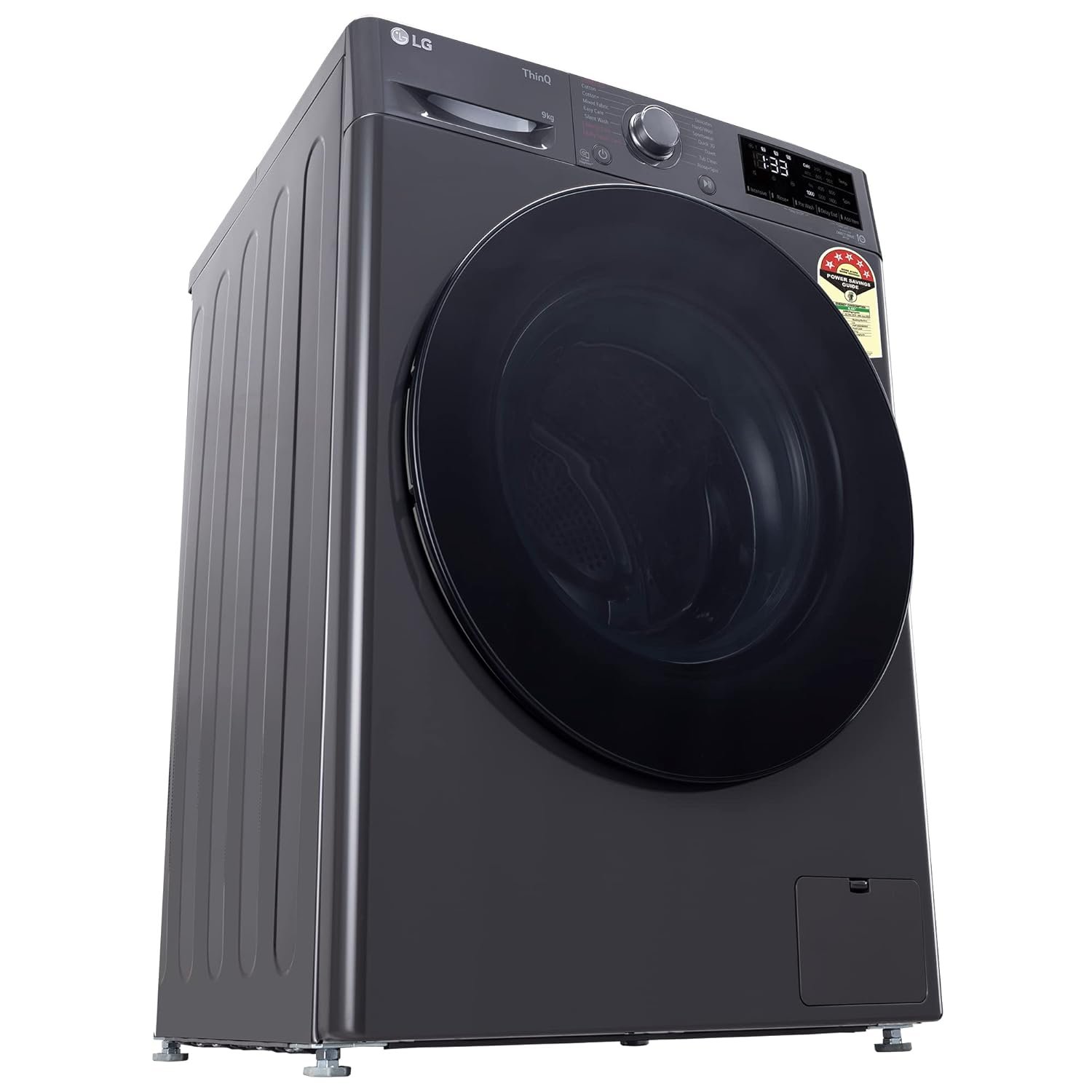 LG 9 Kg, 5 Star, AI Direct Drive Technology, Steam, 6 Motion DD & Wi-Fi Fully-Automatic Front Load Washing Machine (FHP1209Z5M, Intelligent & Convenient Fabric Care, Allergy Care, Middle Black)