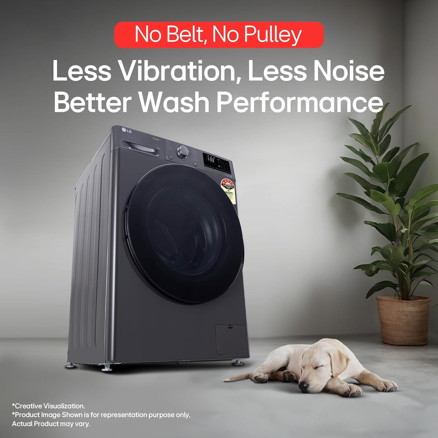 LG 9 Kg, 5 Star, AI Direct Drive Technology, Steam, 6 Motion DD & Wi-Fi Fully-Automatic Front Load Washing Machine (FHP1209Z5M, Intelligent & Convenient Fabric Care, Allergy Care, Middle Black) - Image 11